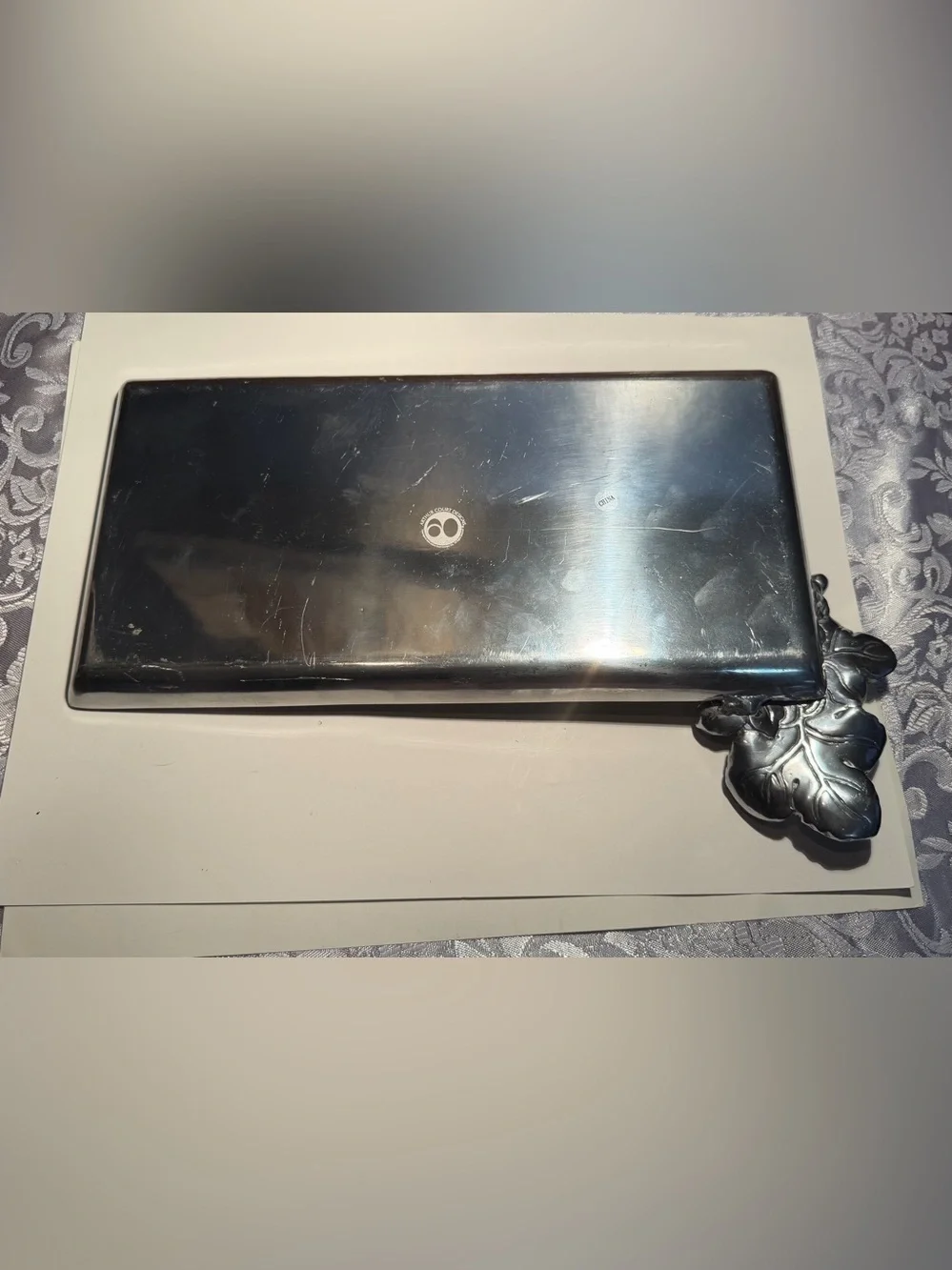 Vintage Arthur Court Metal Grape Platter Features 60th Anniversary Logo